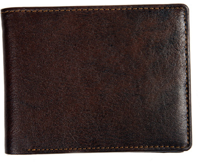 

resegno Men Brown Genuine Leather Wallet(10 Card Slots), 114