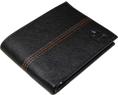

Kingsman Men Black Genuine Leather Wallet(8 Card Slots)
