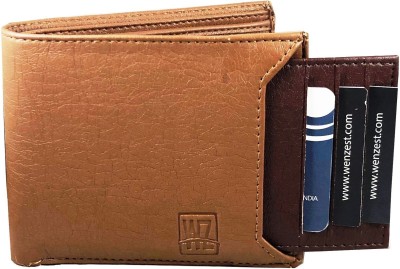 WENZEST Men Formal Tan Artificial Leather Wallet(7 Card Slots)