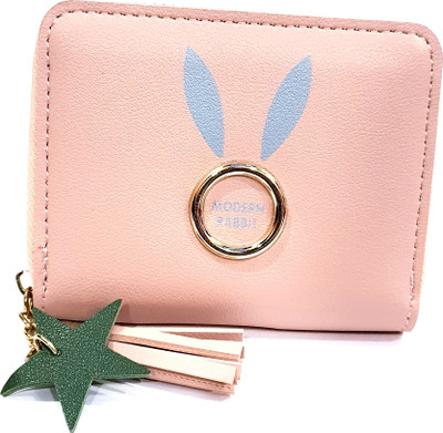 

MODERN RABBIT Girls Pink Artificial Leather Wallet(4 Card Slots)