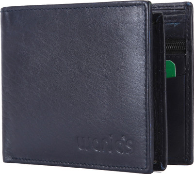 

Wanias Men Blue Genuine Leather Wallet(9 Card Slots), Dark blue