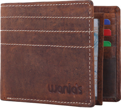 

wanias Men Tan Genuine Leather Wallet(12 Card Slots)