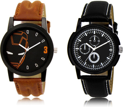 

The Shopoholic Stylist Designer Combo Pack 2 Black Dial Analog Watch For Boys Mens Watchs Watch - For Men