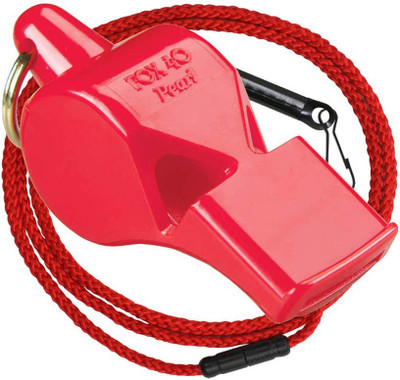 

Fox 40 Pearl Safety W/Lenyard ( Red ) 9703-0108 Pealess Whistle(Red, Pack of 1)