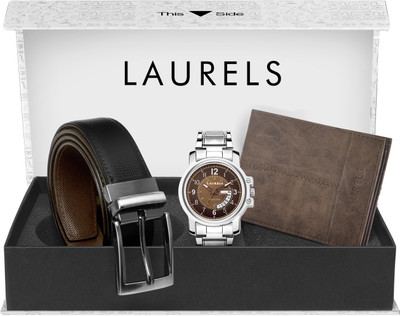 LAURELS Analog Watch(Brown)