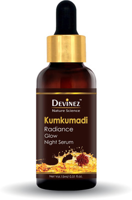 

Devinez Ayurvedic Kumkumadi Radiance Glow Night Serum - 100% Natural for Face Brightening, Anti Ageing, fight under eye dark circles(15 ml)
