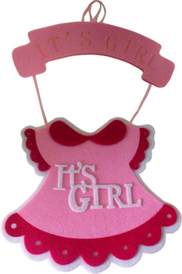 

Funcart It’s Girl - baby felt hanging dress for baby shower/baby arrival