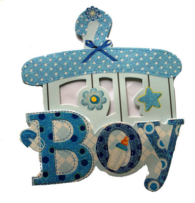

Funcart Baby Shower Paper Blue Color Glitter Boy Wall Decoration