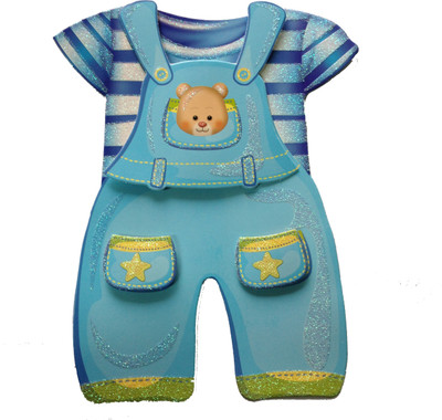 

Funcart Baby Shower Paper Blue Color Glitter Dress Wall Decoration