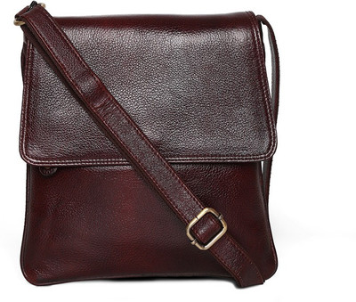 

SVAZ SV-510 Pure Leather Sling Bags Sling Bag(Maroon, 8 inch)