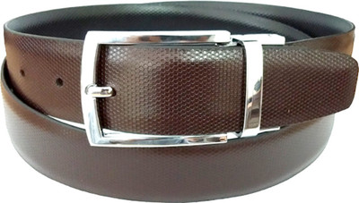 

Torque Dzinte Men Formal Brown Genuine Leather Reversible Belt