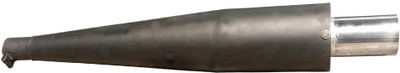 Supremechoice Wild Boar / Wildboar Glasswool Exhaust silencer Royal Enfield Continental GT Full Exhaust System(Mild Steel)