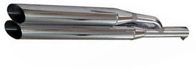 Supremechoice Dual / Double Free Flow Exhaust silencer Royal Enfield 350 Twin Spark Full Exhaust System(Mild Steel)