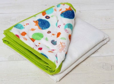 

Tura Turi Motifs  Crib Baby Blanket(Cotton, Multicolor