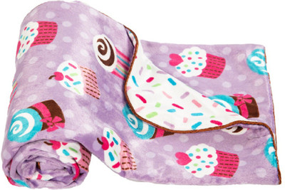 

MeeMee Printed  Crib Baby Blanket(Cotton, Purple
