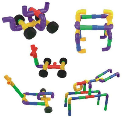 

Happy GiftMart Wheel Pipe Design Building Construction Blocks Assembly Game Puzzle Kids Infant Toy(Multicolor)