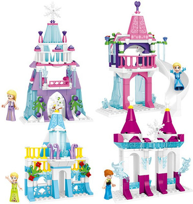 

Akrobo Happy Princess Castle Building Block Set - Pack of 4(Multicolor)