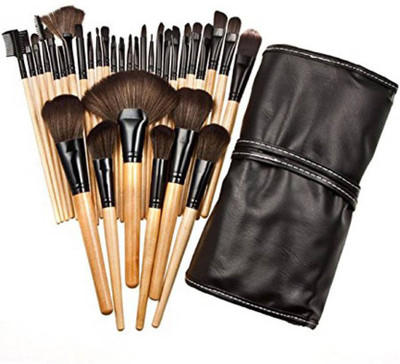 

Katti Del Coco Professional Leather Pouch Cover Full Makeup Brush Set - 32 Pcs(Pack of 32)