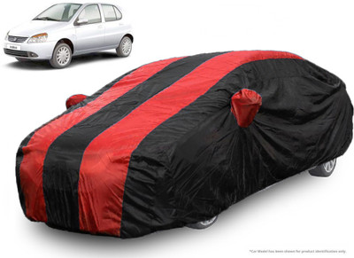QualityBeast Car Cover For Tata Indica eV2 (With Mirror Pockets)(Red, Black)