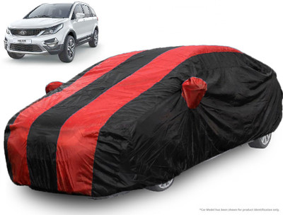 QualityBeast Car Cover For Tata Hexa (With Mirror Pockets)(Red, Black)