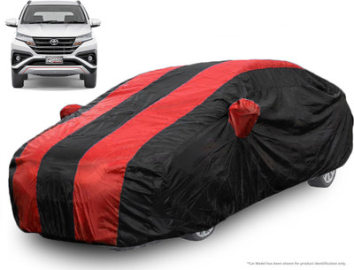 QualityBeast Car Cover For Toyota Universal For Car (With Mirror Pockets)(Red, Black)