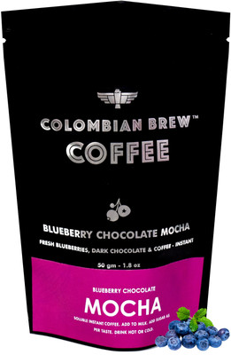 

Colombian Brew Blueberry Chocolate Mocha - 50g Instant Coffee 50 g(Chocolate Flavoured)