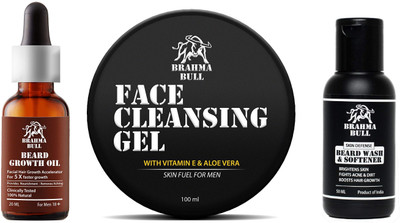 

Brahma Bull Beard Growth Oil, 20 ml + Face Cleansing Gel,100ml + Beard Wash and Softener, 50ml(Set of 3)