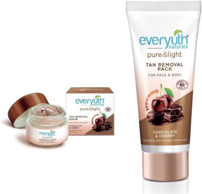 

EVERYUTH NATURALS TAN REMOVAL SCURB 50g & TAN REMOVAL PACK 50g(Set of 2)