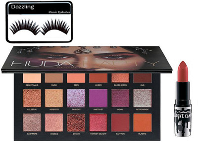 

DAZZLING Eyeleshes & Desre dusk Eyeshedow Palette & Brooke Candy Lipstick(Set of 3)