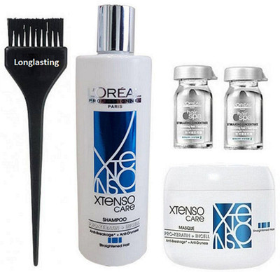 

longlasting Hair Brush,L'Oreal X-tenso Care Shampoo, Masque, 2 Stimulating Concentrate(Set of 5)