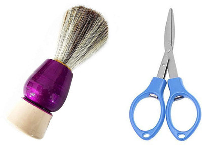 

AASA Best Quality Combo of Scissor and Wooden Shaving Brush for Boys and Men’s, Soft Bristles Shaving Brush and Hair Cutting Folding Scissor for Home and Barber UseBest Quality Combo of Scissor and Wooden Shaving Brush for Boys and Men’s, Soft Bristles Sh