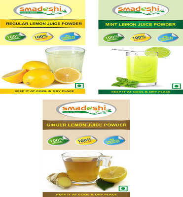 

smadeshi Regular Lemon juice pouch pack (17 garam ) 25pcs with free Mint Lemon juice pouch pack (17 garam ) pack of 2 and Ginger Lemon juice pouch pack (17 garam ) pack of 2(17 g, Pack of 3)