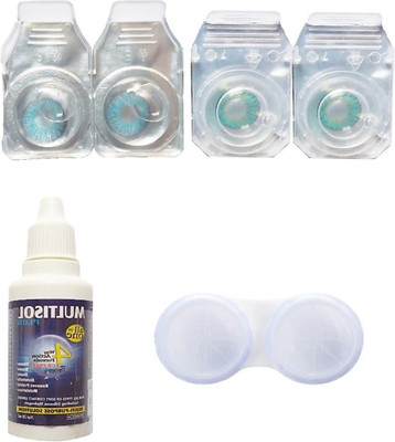 

Color Style Blue and troques with solution and case Monthly Contact Lens(0, Blue, Troques, Pack of 1)