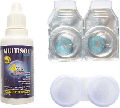 

Color Style Blue Lanse with Multisole plus solution Monthly Contact Lens(0, Blue, Pack of 1)