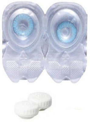 

jainfashion24 2 colors lens + solution Monthly Contact Lens(00, blue, Pack of 1)