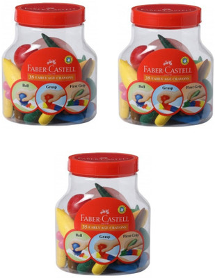 

Faber-Castell 35 early age crayons for kid 3 pcs(Multicolor)