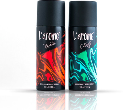 L'arome Combo Pack Deodorant Spray - For Men(150 ml, Pack of 2)