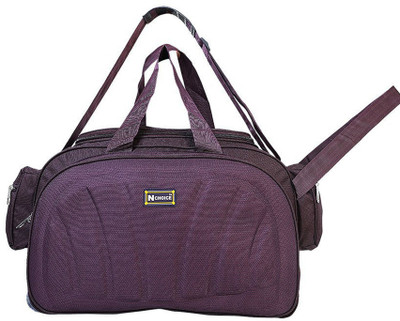 

N Choice (Expandable) Waterproof Lightweight 60 L Luggage Travel Duffel Bag with Two Wheels(Purple) Travel Duffel Bag(Purple)