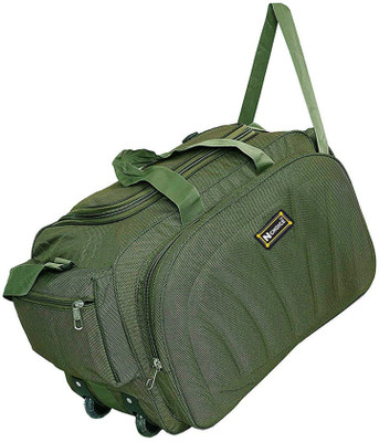 

N Choice (Expandable) Waterproof Lightweight 60 L Luggage Travel Duffel Bag with Two Wheels(Green) Travel Duffel Bag(Green)