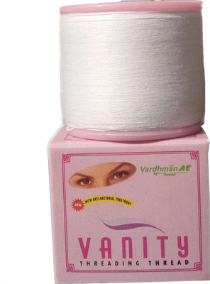 

Vardhman Thread for Eyebrows 2 Spool Cotton Antiseptic Facial Hair Remover Threading Eyebrow Thread(300 m, Pack of2)