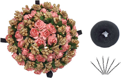 

Fully Combo Of Hair Gajra, Bobby Pins & Hair Donuts Gift Item For Diwali, Durga Pooja, Karvachauth Hair Accessory Set(Multicolor)