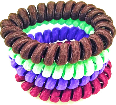 

Fairytale Fabricated Spiral Hair Rubber Band Ponytail Holder Size Regular Rubber Band(Multicolor)