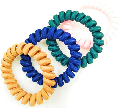 

Fairytale Fabricated Spiral Hair Rubber Band Ponytail Holder Size Regular Rubber Band, Hair Band(Multicolor)