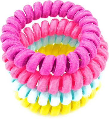 

Fairytale Fabricated Spiral Hair Rubber Band Ponytail Holder Size Regular Rubber Band(Multicolor)