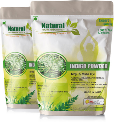 

Natural Health and Herbal Products Natural Indigo Powder (227Gm x 2 Pack) 454 Gram(454 g)