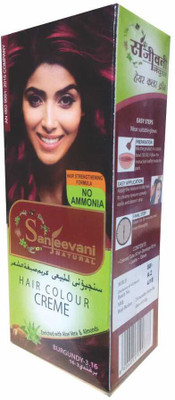 

SANJEEVANI NATURAL Burgundy Hair Color Creme For Women & Men(Pack of 6) Hair Color(Burgundy)