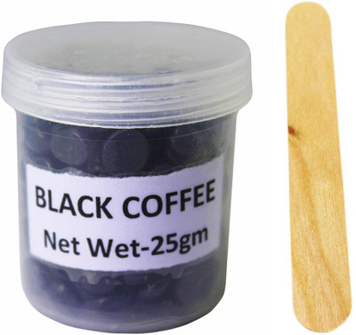 

Ear Lobe & Accessories Black Coffee Flavor Depilatory Wax Pearl Hair Removal Hot Wax Beans, 25 grams With One Wodden Spatula Wax(25 g)