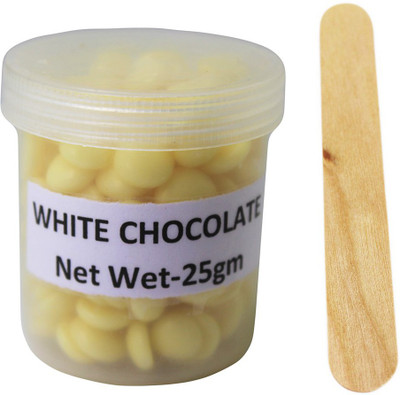 

Ear Lobe & Accessories White Chocolate Flavor Depilatory Pearl Hair Removal Hot Wax Beans with One Wodden Spatula (25g) Wax(25 g)