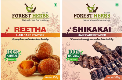 

Forest Herbs Organic Reetha & Shikakai Powder 100% Natural(200 g)