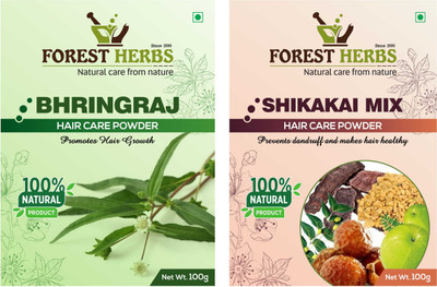 

Forest Herbs Organic Bhringraj & Shikakai Mix Powder 100% Natural(200 g)